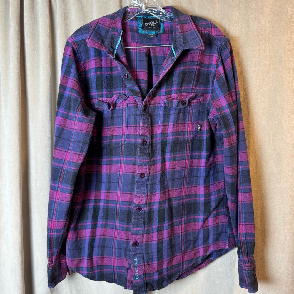 O'Neill‎ Men's Vibrant Plaid Button-Down Shirt